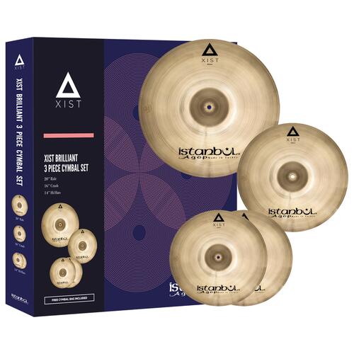 Image 1 - Istanbul Agop Xist Cymbal Set (3 Piece) - Brilliant Finish - Includes FREE Cymbal Bag