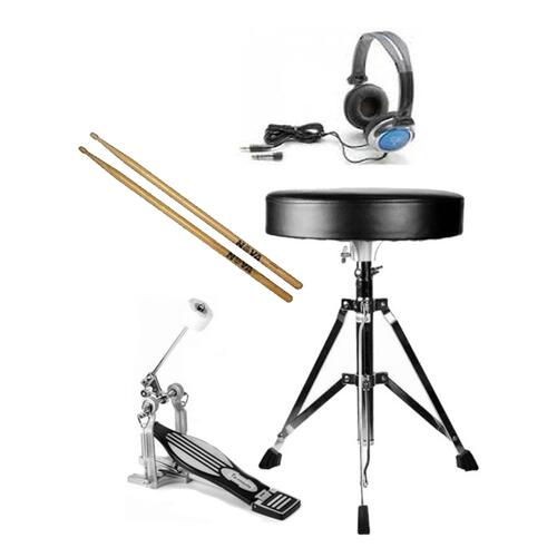 Electronic Drums Essentials Pack (Stool - headphones - sticks - pedal)