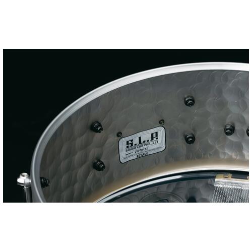 Image 2 - Tama S.L.P. 14"x 5.5" Series Vintage Hammered Steel Snare Drum (LST1455H)