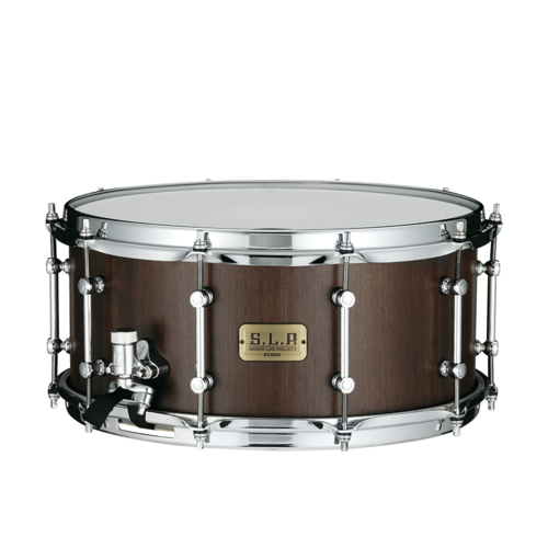 Tama S.L.P. 14"x 6.5" Walnut Snare Drum Matte Black	(LGW1465-MBW)