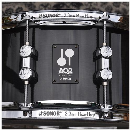 Image 2 - Sonor 14" x 6" AQ2 Snare Drums in Trans Satin Black finish