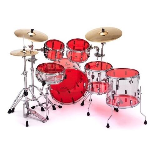 Image 2 - Remo Emperor Colortone Red Drum Heads