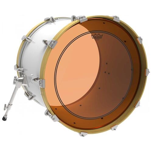 Image 2 - Remo Powerstroke 3 Colortone Orange Bass Drum Heads