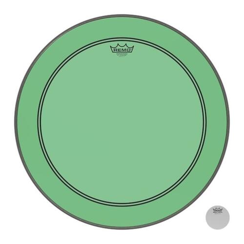 Image 1 - Remo Powerstroke 3 Colortone Green Bass Drum Heads