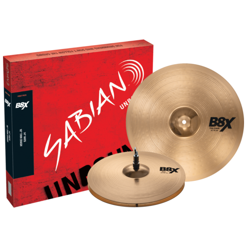 Sabian B8X First Pack, 14'' Hi-Hats, 16'' Crash Cymbal