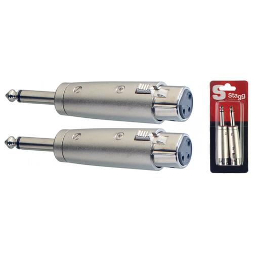 Stagg XLR Female -1/4" Mono Jack Adaptor (2 pc)