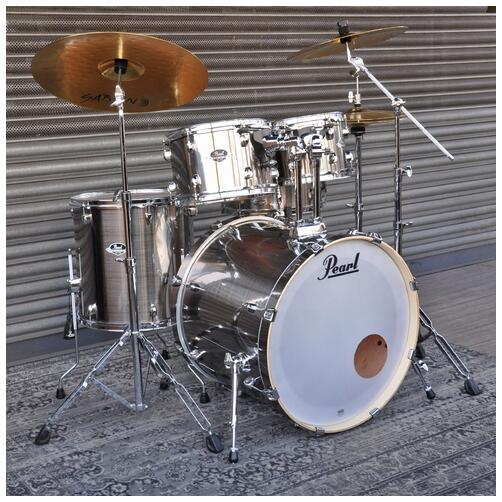 Pearl Export 10", 12", 16", 22" Drum Kit with Hardware and Cymbals in Smokey Chrome finish *2nd Hand*