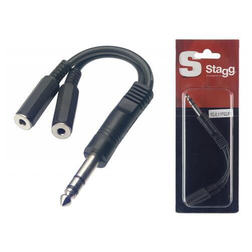 Stagg Small Mono to Large Stereo Jack Y Cable