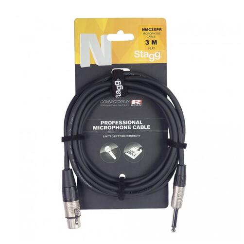 Stagg NGC Microphone Cable XLR [f] - 1/4" Jack mono [m] 3m/10' - Professional Series