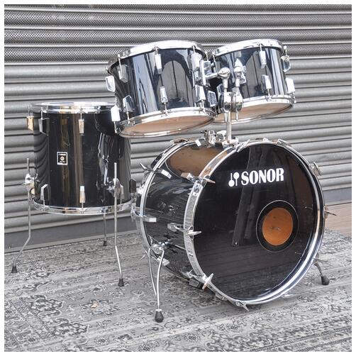 Sonor 12", 13", 16", 22" 1970s Beech Phonic Anniversary Drum Kit in Black finish *2nd Hand*