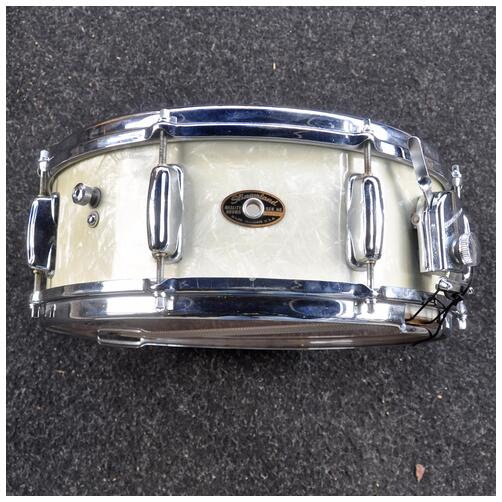 SOLD Slingerland 14" x 5" 1960s Artist Model Snare Drum in White Marine Pearl, Solid Maple shell *2nd Hand*