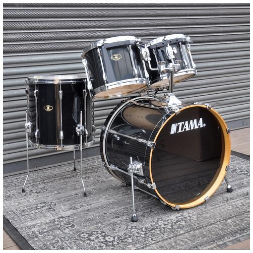 Tama 12, 13, 16, 22" Superstar Shell Pack with 14" Snare in Black Sparkle finish *2nd Hand*