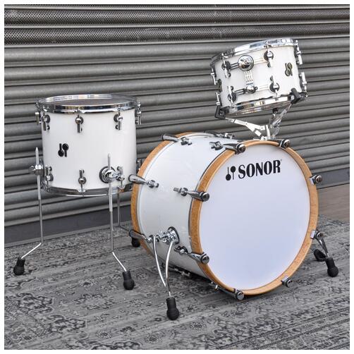 Sonor 12", 14", 20" SQ2 Thin Birch Shell Pack In Solid White finish *2nd Hand*