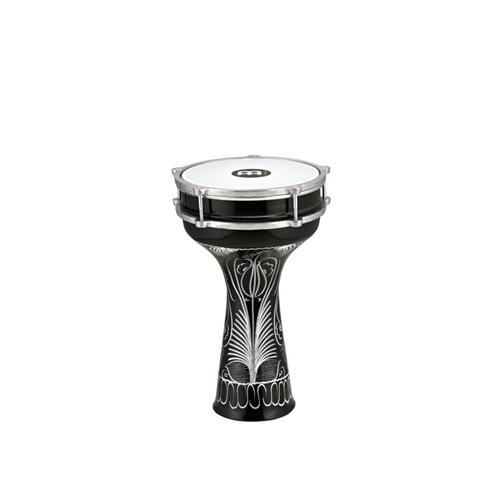 Meinl Aluminum Darbuka 8 inch x 14 1/2 inch Black Hand-Engraved