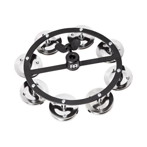 Meinl Headliner Series Hi-Hat Tambourine, 1 Row Steel Jingles, Black