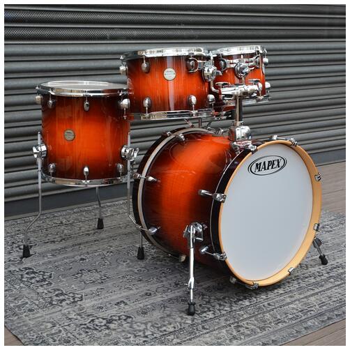 Mapex Meridian Maple Shell Park 10" 12" 14" 20" + 14" Snare Holders in Volcanic Burst - 2nd Hand