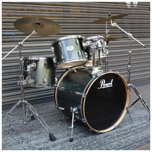 Pearl Export Series 10" 12" 14" 22" + 14" Snare Gun Metal Grey with Hardware and Cymbals - 2nd Hand