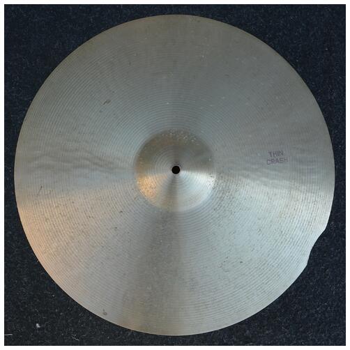 Paiste 20" Formula 602 Thin Crash Late 60s Red Writing era Repaired Crack #207638 - Vintage