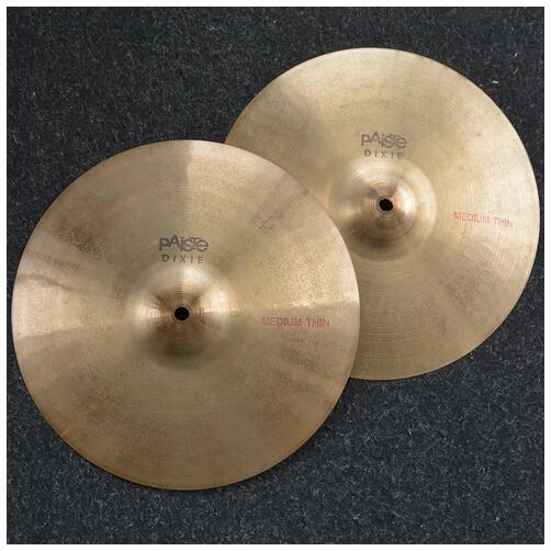 Paiste Dixie 14" Hihat Cymbals - Some Keyholing - Marked Medium Thin but Light - 2nd Hand
