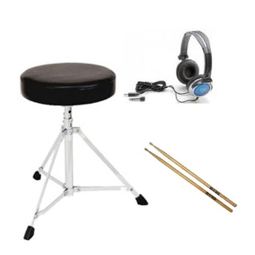 Electronic Drums Essentials Pack - (stool - headphones - sticks)