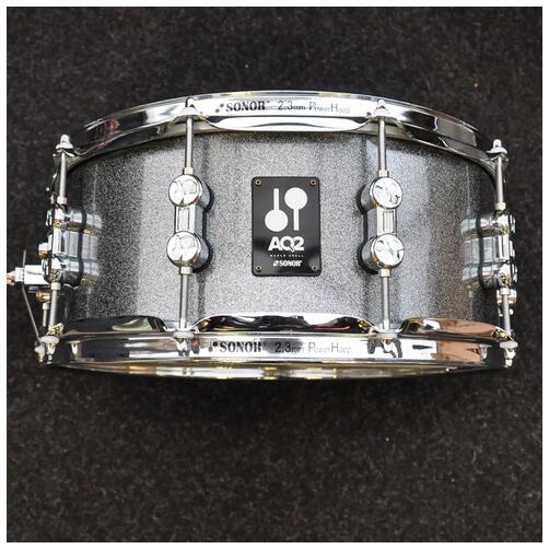 Sonor ex-demo 14" x 6" AQ2 Maple Snare Drum in Titanium Quartz