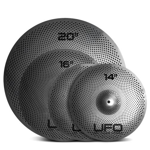 UFO Cymbals Low Volume / silent Cymbal Set 1 (14/16/20) & Cymbal Bag UFOSET1