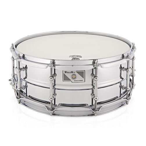 Worldmax 14″ X 6.5″ 1mm Beaded Steel Snare Drum – Chrome Hardware WMS CLS-6514SH