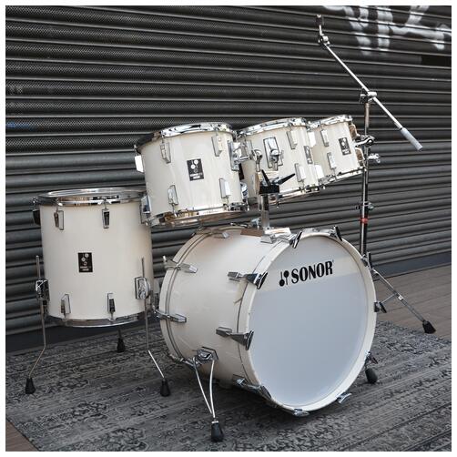 Sonor Lite 10" 12" 13" 16" 22" Drum Set in Cream White Lacquer - 2nd Hand