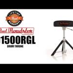 Video thumbnail 0 - Pearl D-1500RGL Roadster Drum Throne - Lightweight Gas Lift Throne - Round Top