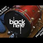 Video thumbnail 1 - RTOM Black Hole Snap-on Mesh BASS DRUM Practice Pad