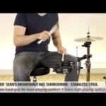 Video thumbnail 0 - Meinl Percussion Headliner® Series Mountable ABS Tambourine, Dual row, Black, Stainless steel jingles - HTMT2BK