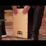 Video thumbnail 1 - Meinl Percussion Pickup Snarecraft Series Cajon, Black - PSC100B