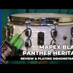 Video thumbnail 0 - Mapex Black Panther Heritage 14"x6" Maple Snare Drum White Strata  BPNML4600CWD