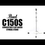 Video thumbnail 0 - Pearl C-150S Straight Cymbal Stand with convertible stardard or flat base